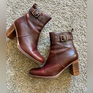 G. H. Bass Brown Leather Ankle Boots